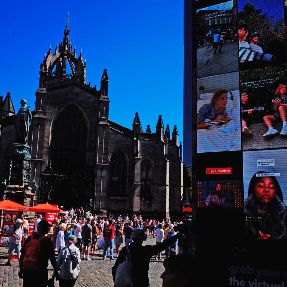 Edinburgh Festival on Royal Mile Edinburgh